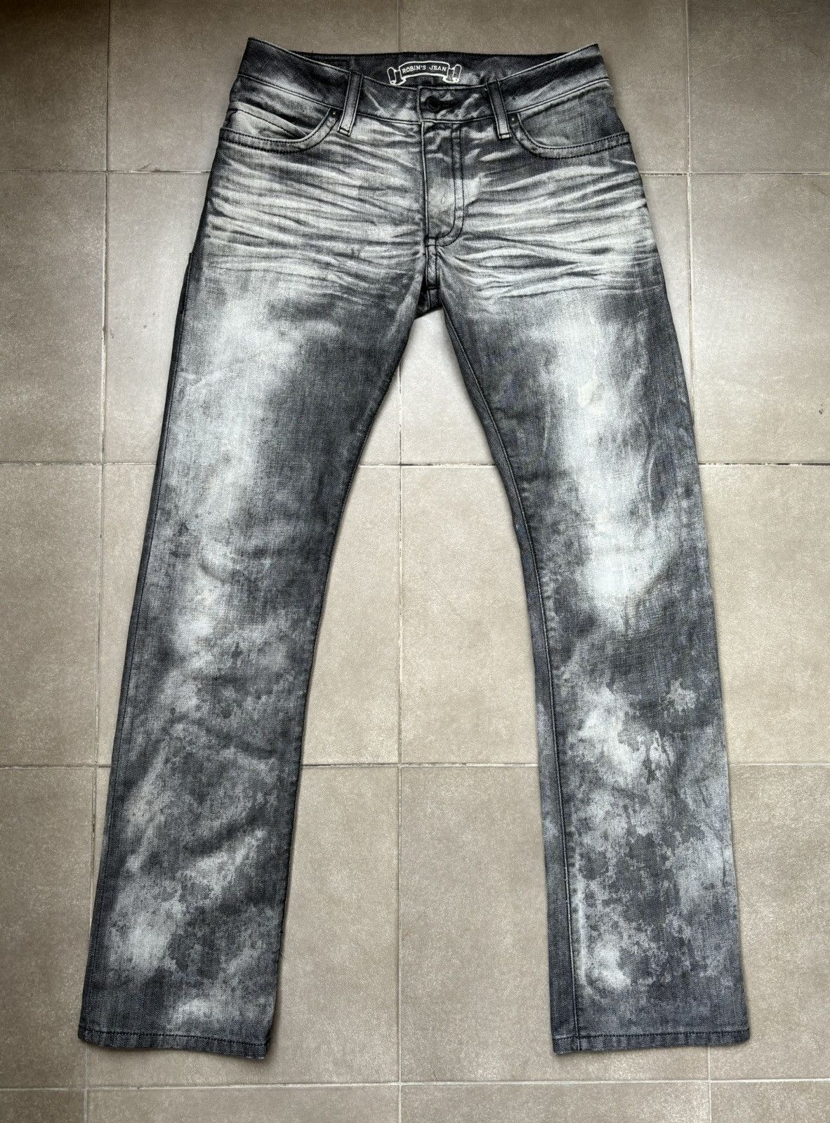 Robins Jeans Robins Jeans - Grey Rhinestone Size US 29 - 1 Thumbnail