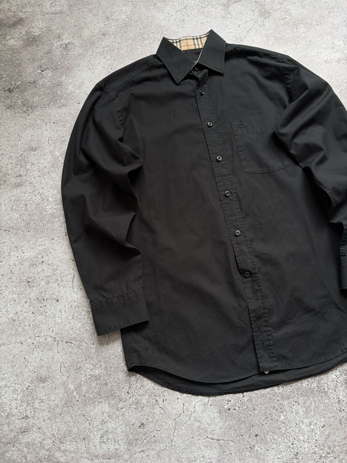 Burberry Burberry Classic Black Shirt Size US L / EU 52-54 / 3 - 3 Thumbnail