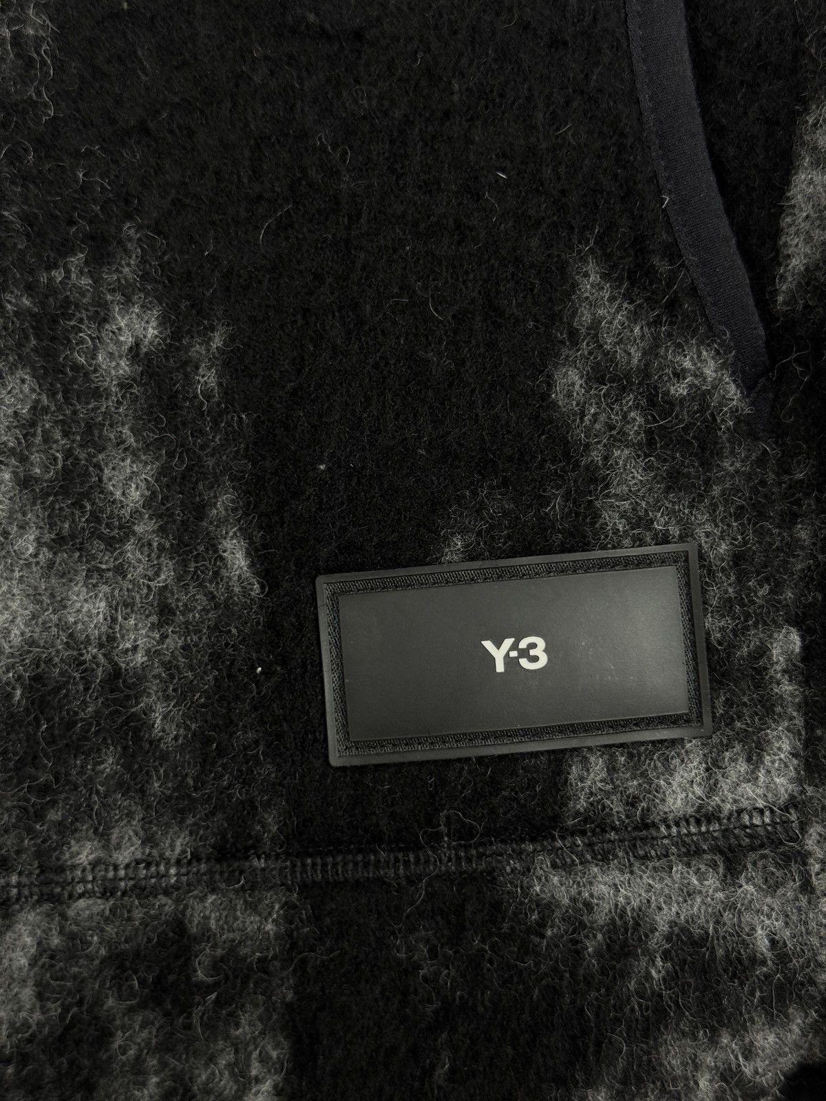Yohji Yamamoto Y-3 Graphic-Print Wool-Blend Gilet in black and heather grey Size US M / EU 48-50 / 2 - 5 Thumbnail