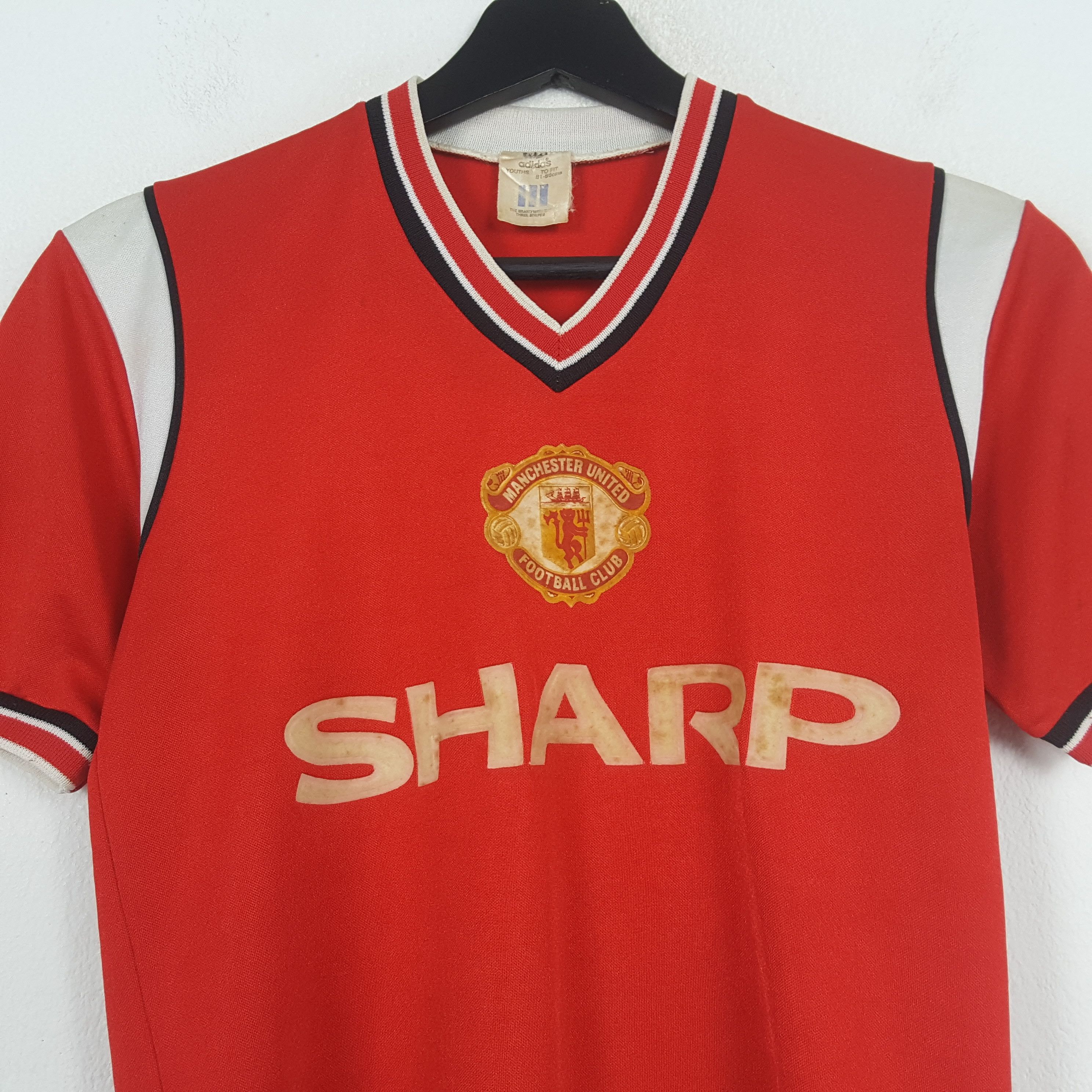 Adidas Vintage Adidas Manchester United Sharp Jersey 32 Size US XS / EU 42 / 0 - 2 Thumbnail