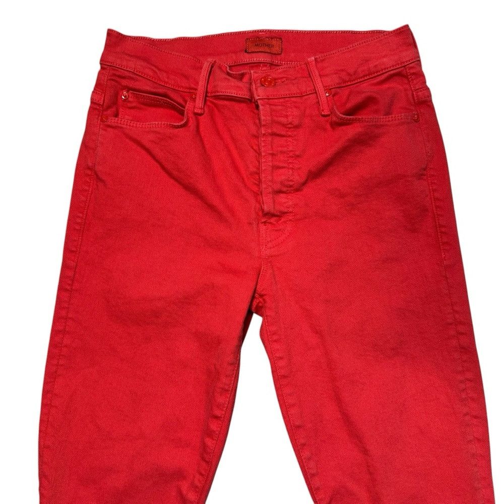 MOTHER MOTHER Stunner Ankle Step Fray in Tomato Jeans Size 27 Size 27" / US 4 / IT 40 - 9 Thumbnail