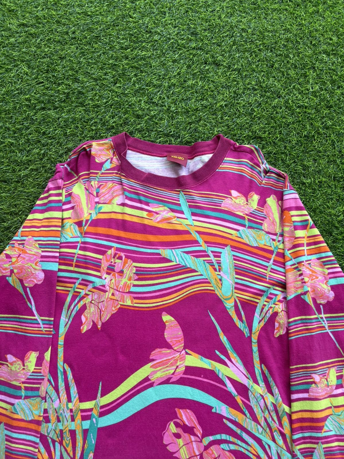 Kenzo Vtg Kenzo Art Floral Full Print Longsleeve Size M / US 6-8 / IT 42-44 - 2 Thumbnail