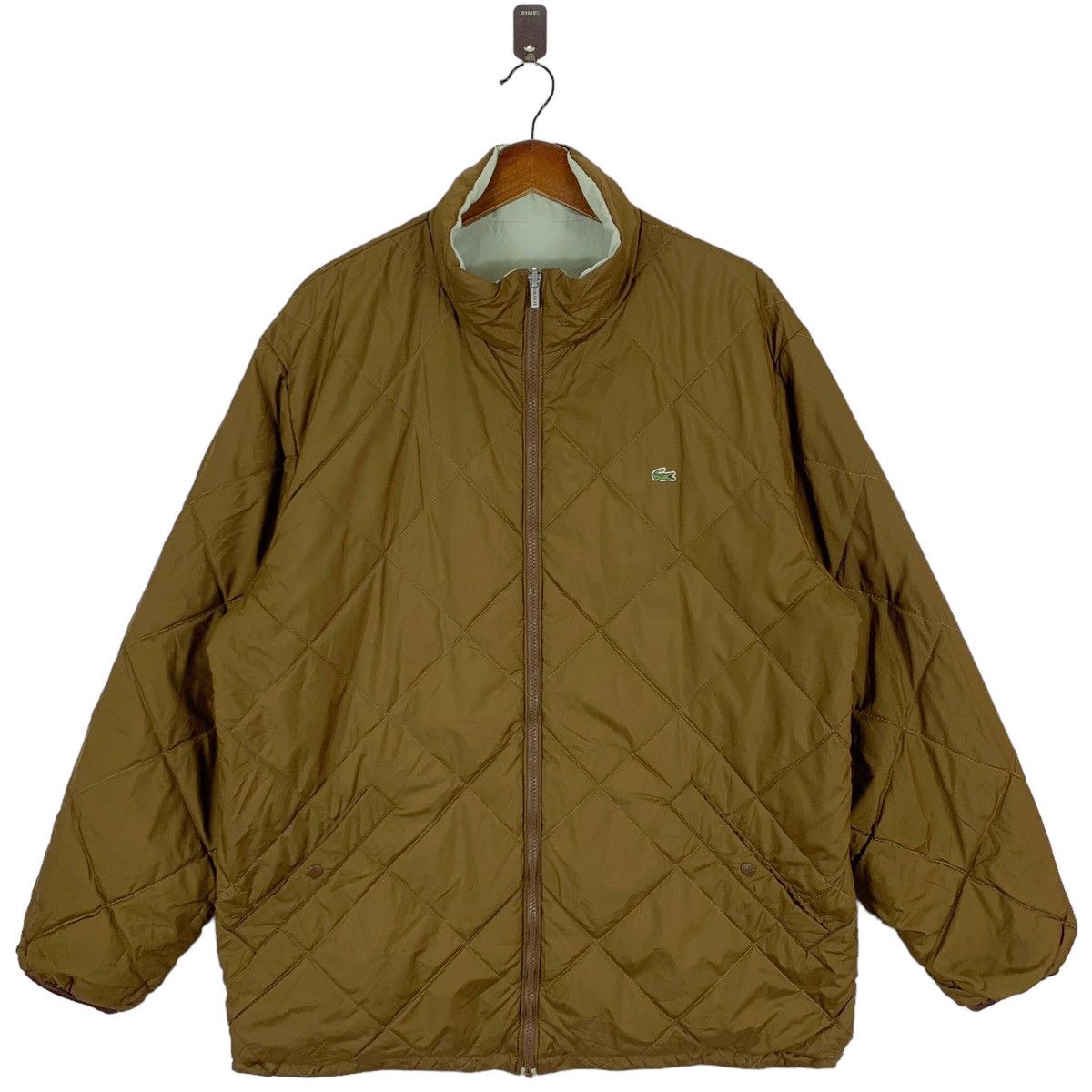VINTAGE LACOSTE QUILTED PUFFER REVERSIBLE NYLON JACKET