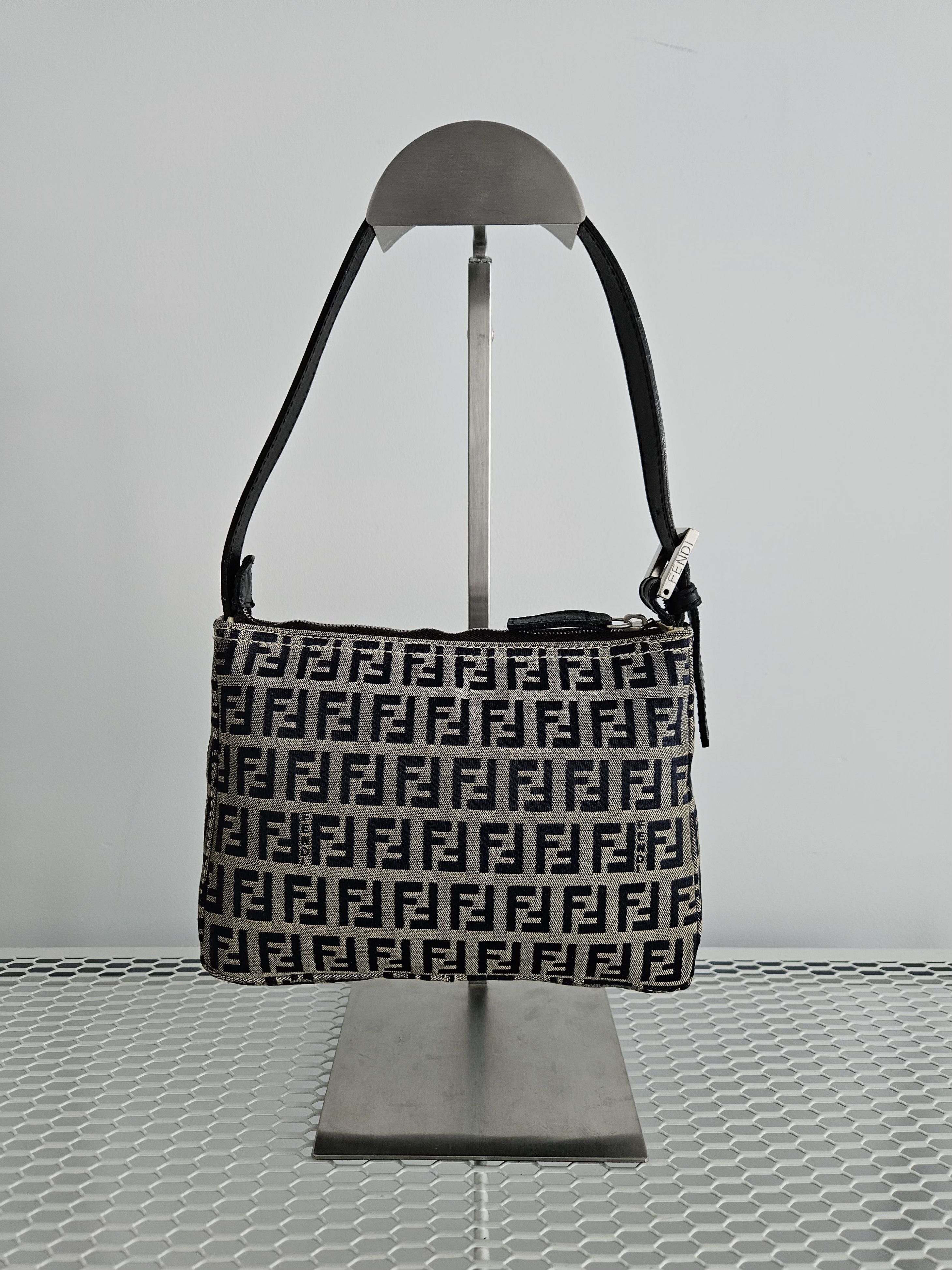 Fendi Fendi zucchino ff monogram canvas mini bag pochette Size ONE SIZE - 1 Thumbnail