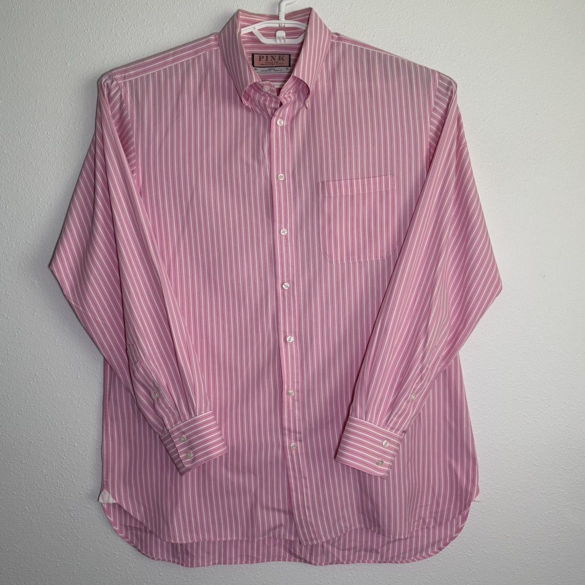 Thomas Pink Thomas Pink Dress Shirt Men’s 16.5-35 Pink White Stripe Size US L / EU 52-54 / 3 - 1 Thumbnail