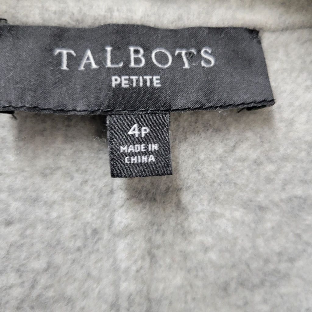 Talbots Talbots Women's Double-Face Wing Collar Wool Gray Jacket 4P Size S / US 4 / IT 40 - 7 Thumbnail