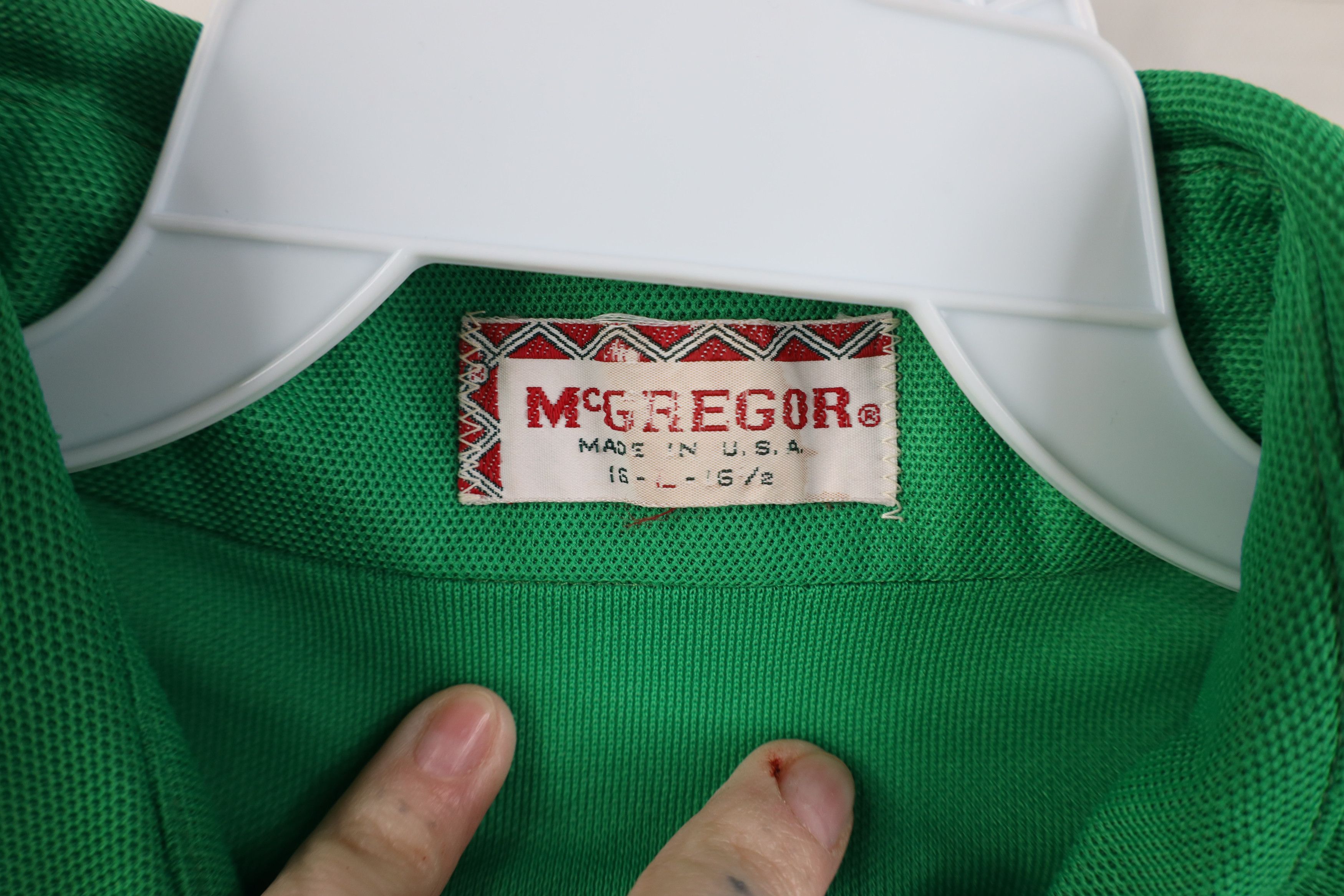 McGregor Vintage 50s 60s McGregor Collar Golf Polo Shirt Green USA Size US L / EU 52-54 / 3 - 11 Thumbnail