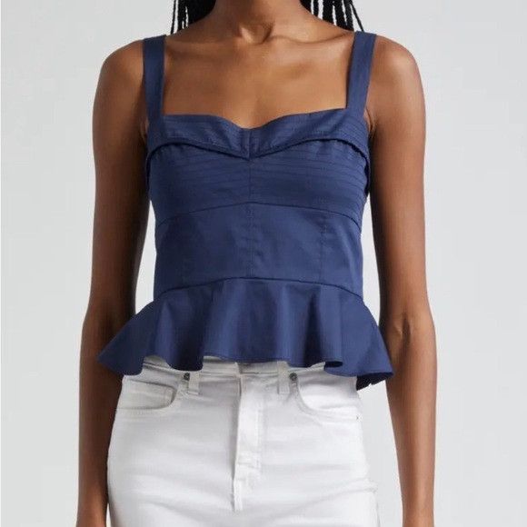 Veronica Beard Veronica Beard Navy Blue Crop Top Size XL / US 12-14 / IT 48-50 - 1 Thumbnail