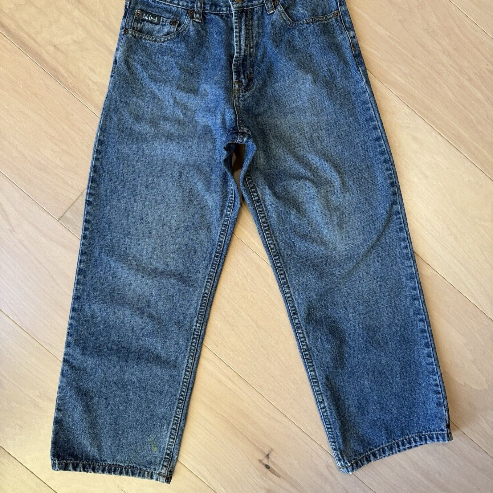 Vintage Vintage Blind Skateboard Jeans 27 Blue Y2K Denim Skater Size US 27 - 4 Thumbnail