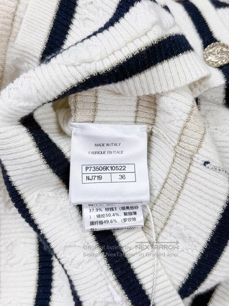 Chanel Chanel Black and gold striped double C long-sleeved knitte Size XS / US 0-2 / IT 36-38 - 6 Thumbnail