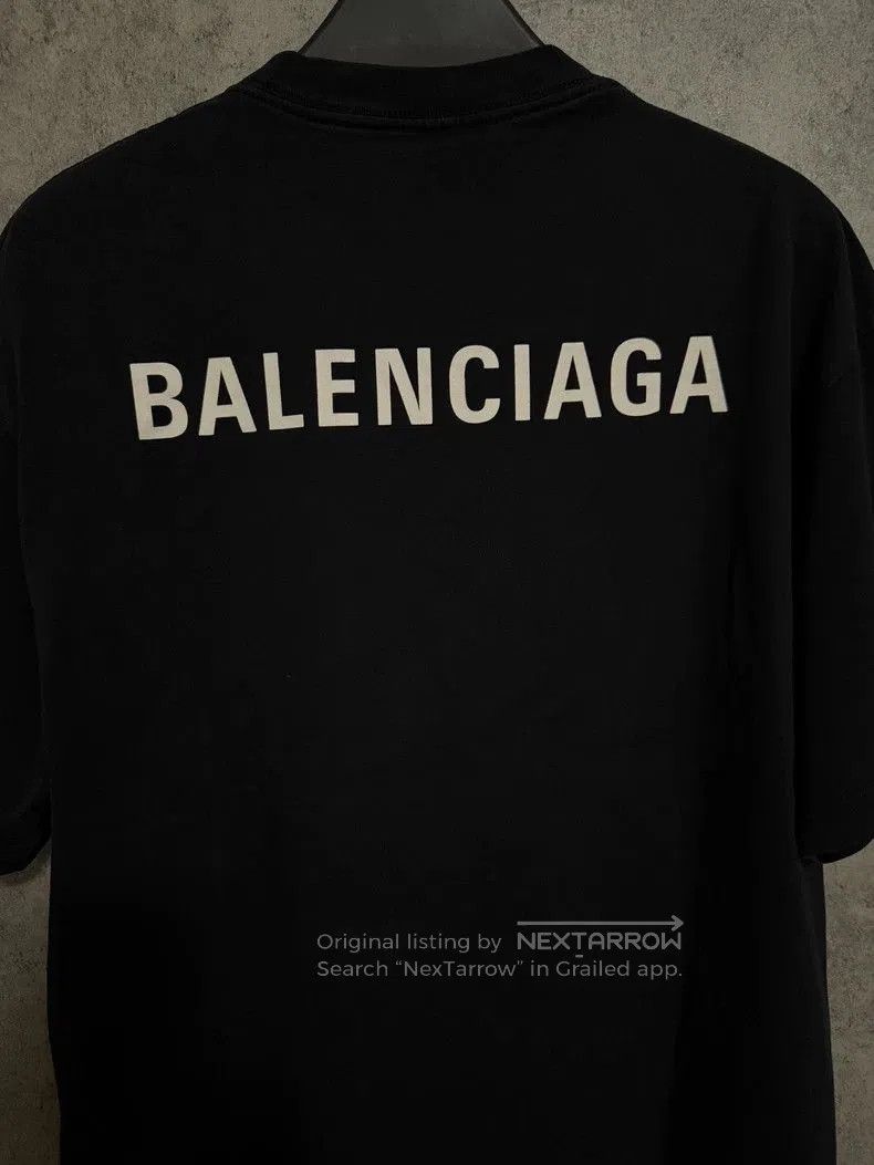 Balenciaga Balenciaga Black Short Sleeve Logo T-Shirt. Size US XS / EU 42 / 0 - 6 Thumbnail