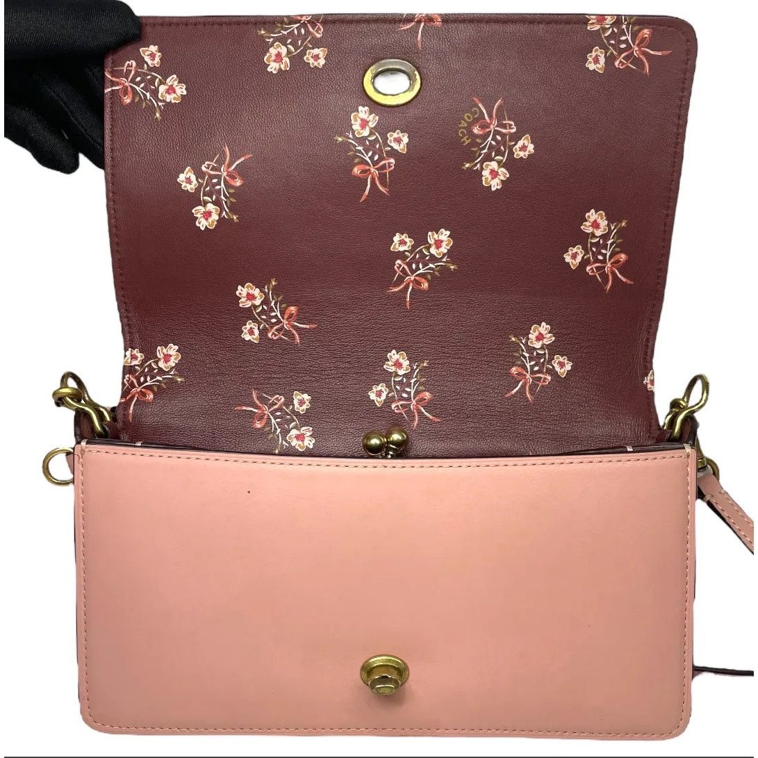 Coach Coach Dinky Crossbody Pink Embossed Kisslock Size ONE SIZE - 11 Thumbnail