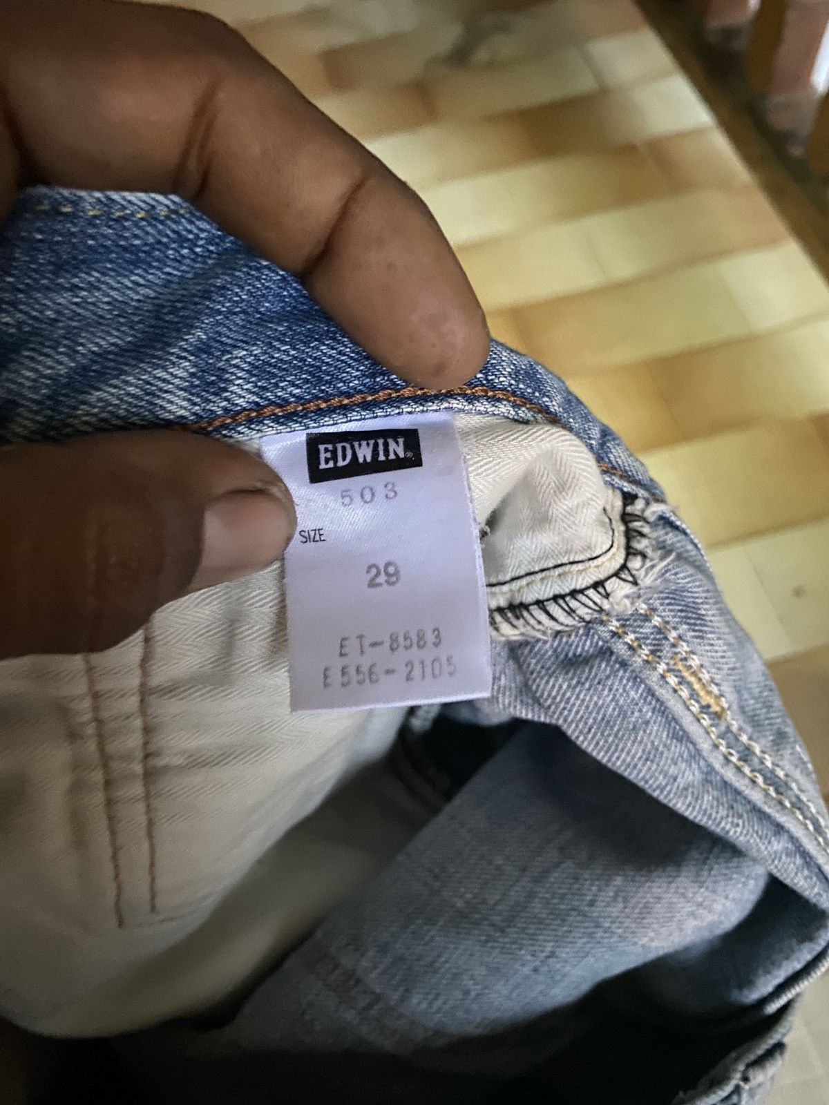 Edwin × PPFM Vintage edwin 503 regular straight denim Size US 29 - 7 Thumbnail