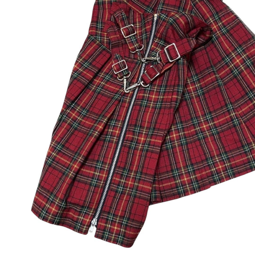 If Six Was Nine Vintage CHOOP Japan Tartan Punk Goth Hypebeast RARE Skirts Size 26" / US 2 / IT 38 - 2 Thumbnail