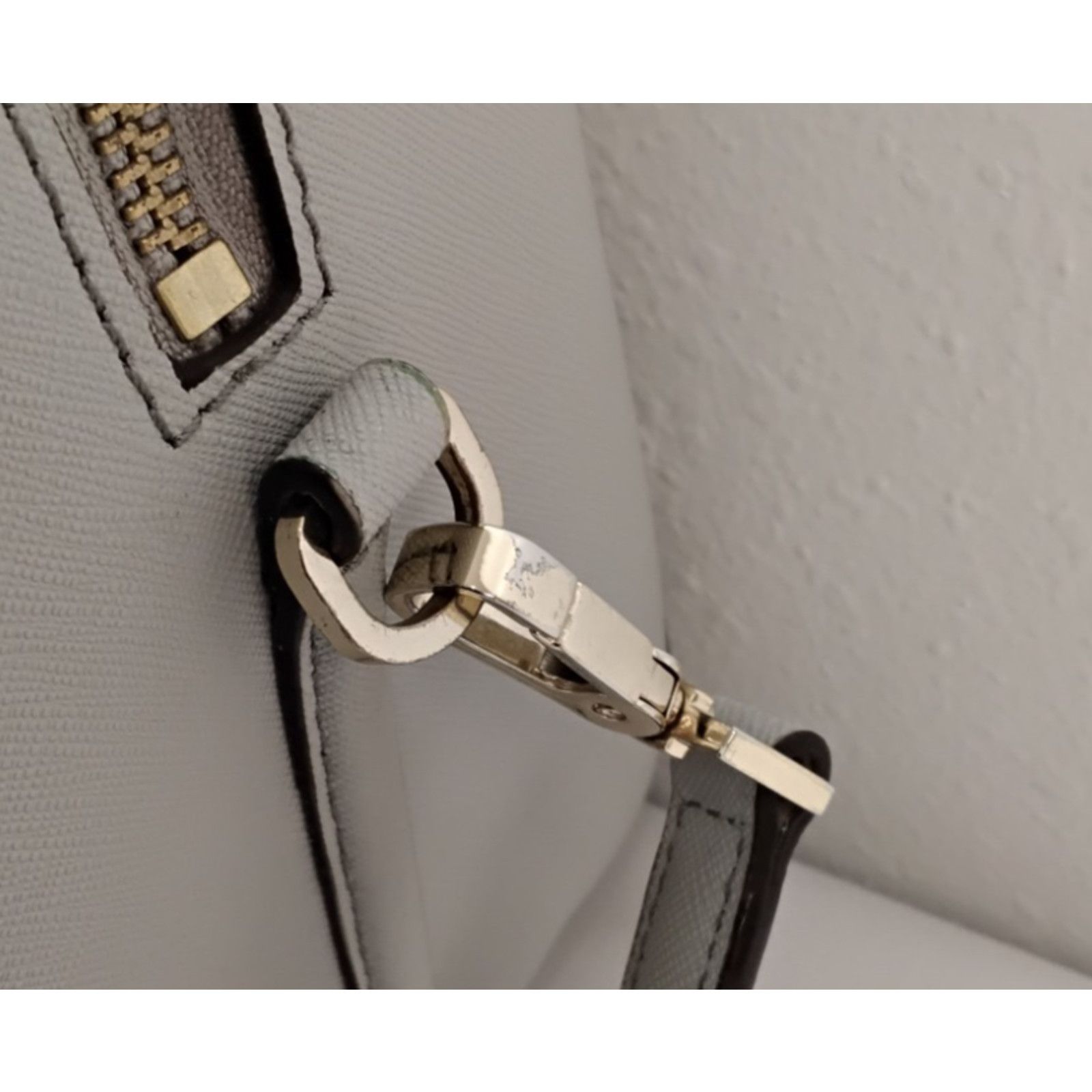 Kate Spade Kate Spade Dome Handbag Gray Pebbled Leather Purse Crossbody Size ONE SIZE - 8 Thumbnail