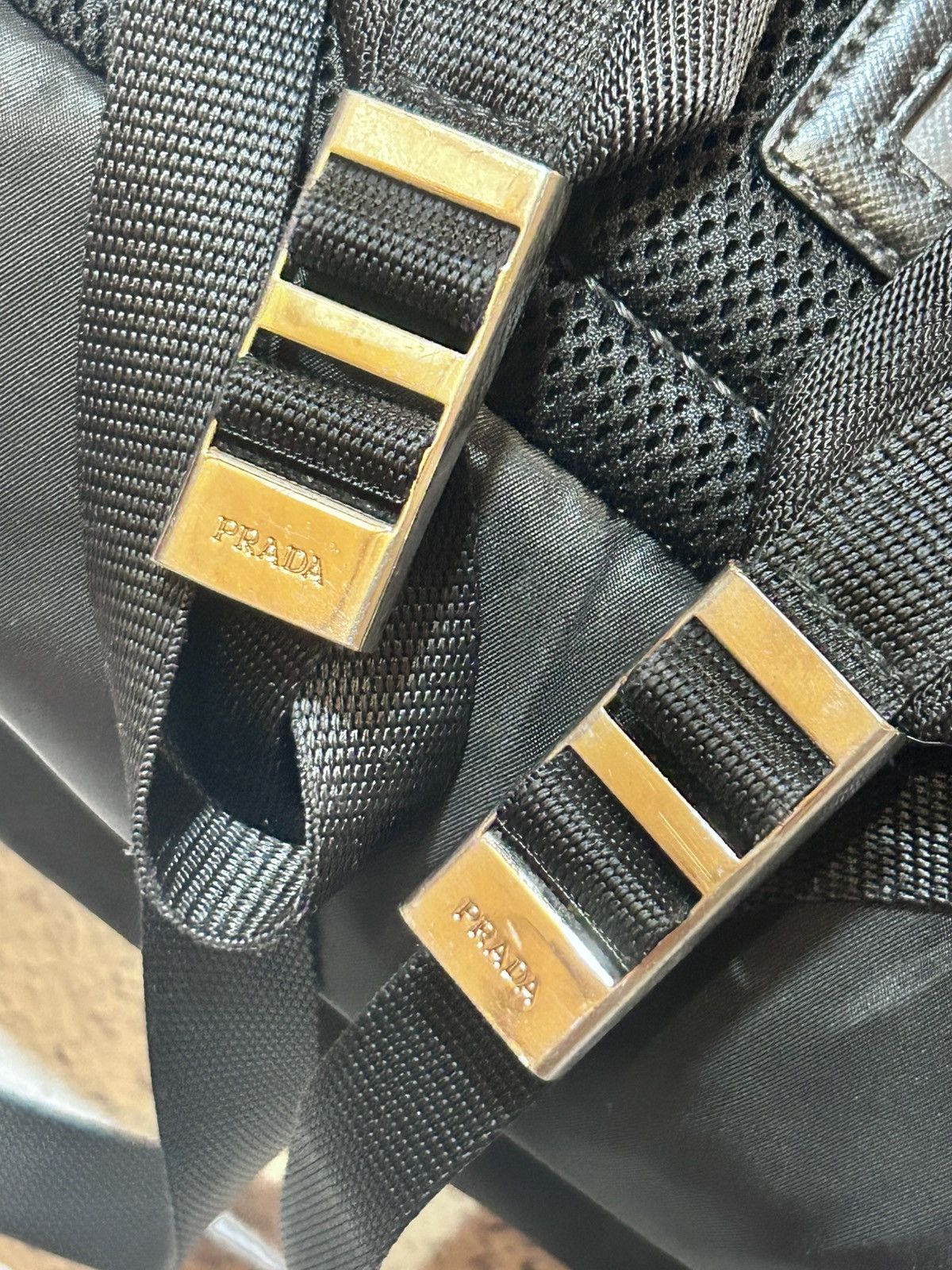 Prada Prada Black Nylon Backpack with Triangle Logo Vintage Size ONE SIZE - 11 Thumbnail