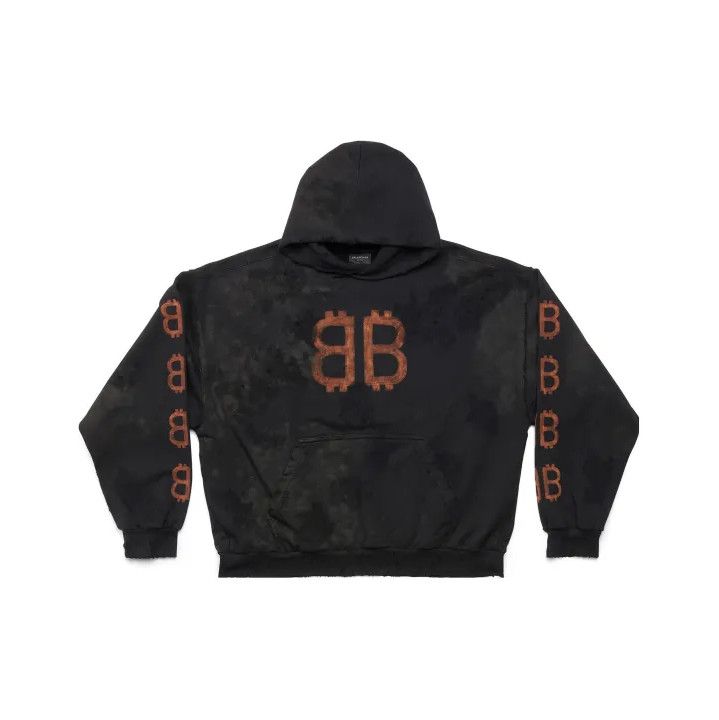 Balenciaga Balenciaga Logo Print Vintage Hoodie for Men Size US L / EU 52-54 / 3 - 1 Thumbnail