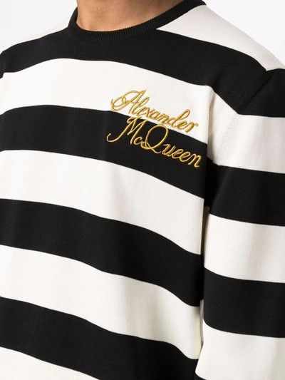 Alexander McQueen o1y1024 Sweater in Black & White Size US L / EU 52-54 / 3 - 3 Thumbnail