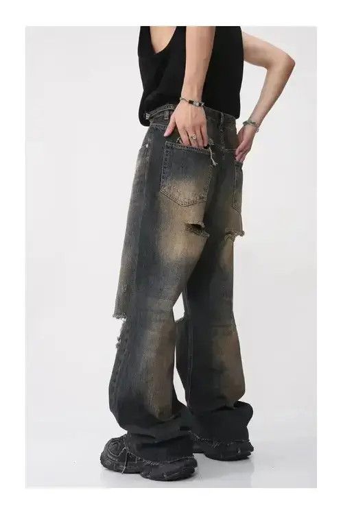 Jean Blue Gradient Wash Bootcut Flared Jeans y2k retro Size US 30 / EU 46 - 3 Thumbnail