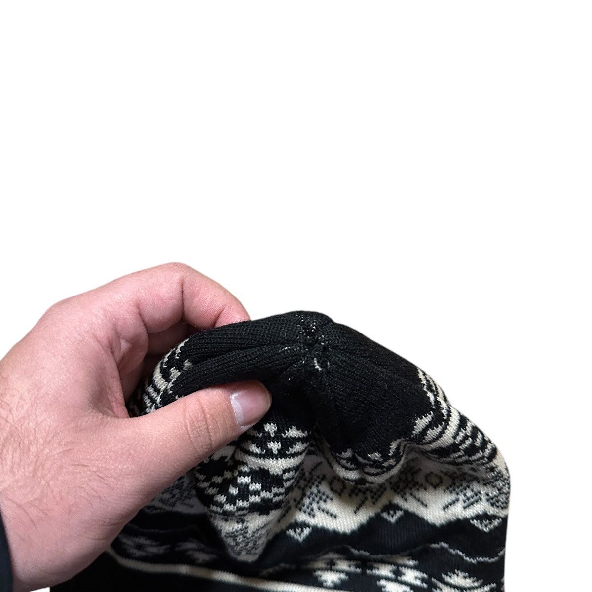 Pendleton Mens Y2K Pendleton Black White Wool Beanie Hat Size ONE SIZE - 7 Thumbnail