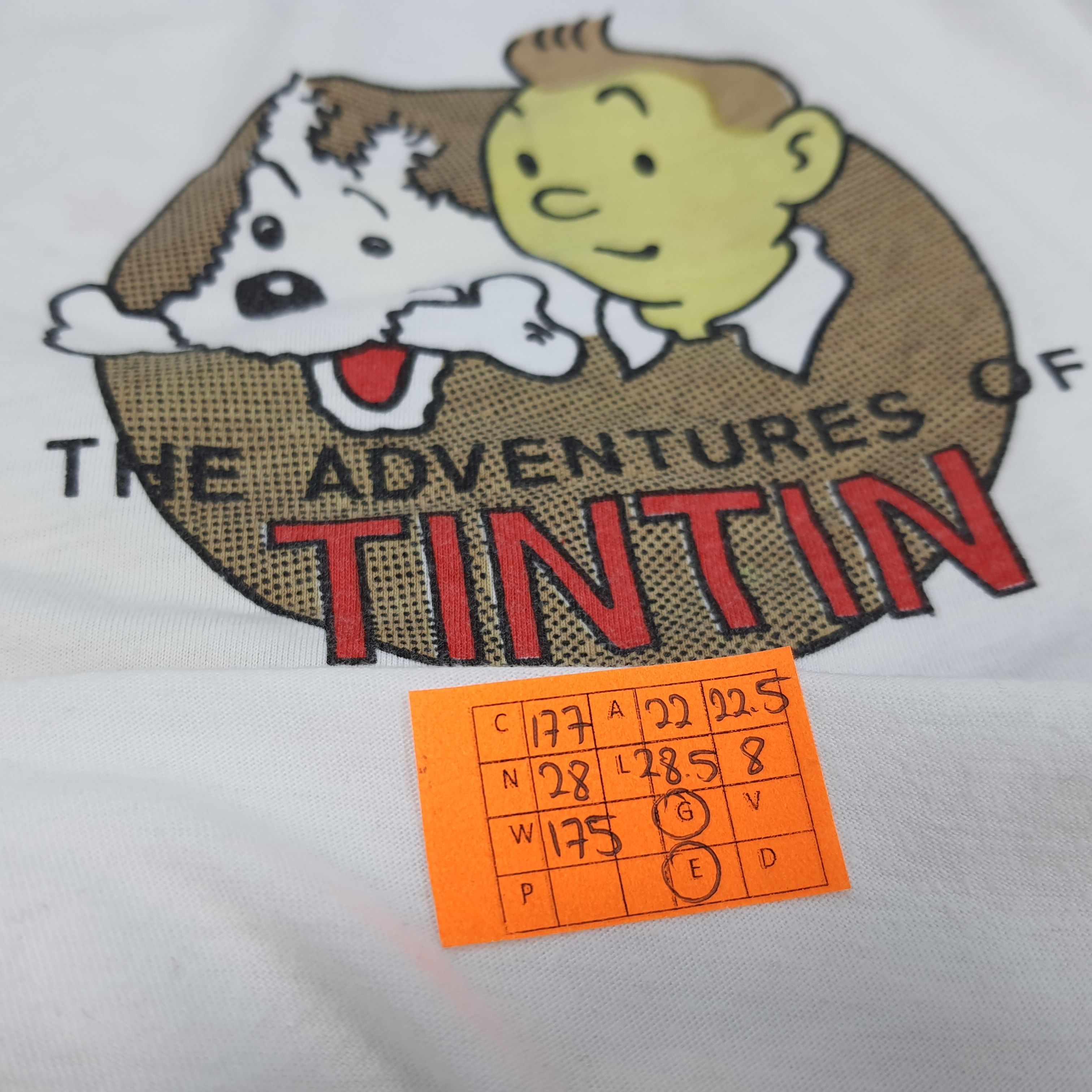 Vintage Vintage The Adventures of TinTin Herge Tshirt Size US L / EU 52-54 / 3 - 7 Thumbnail