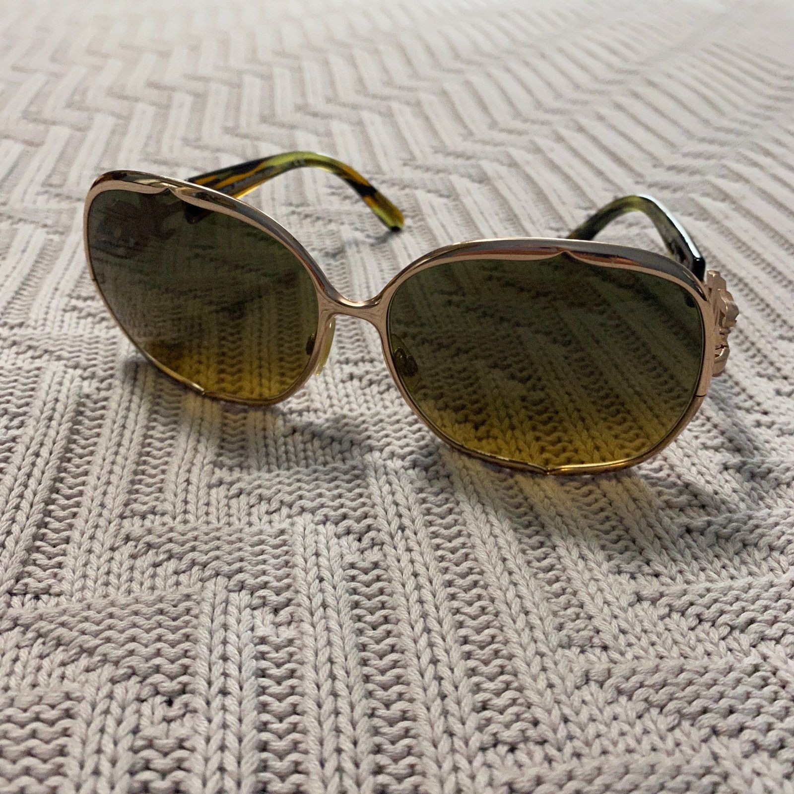 John Galliano John Galliano gold large aviator sunglasses Size ONE SIZE - 1 Thumbnail
