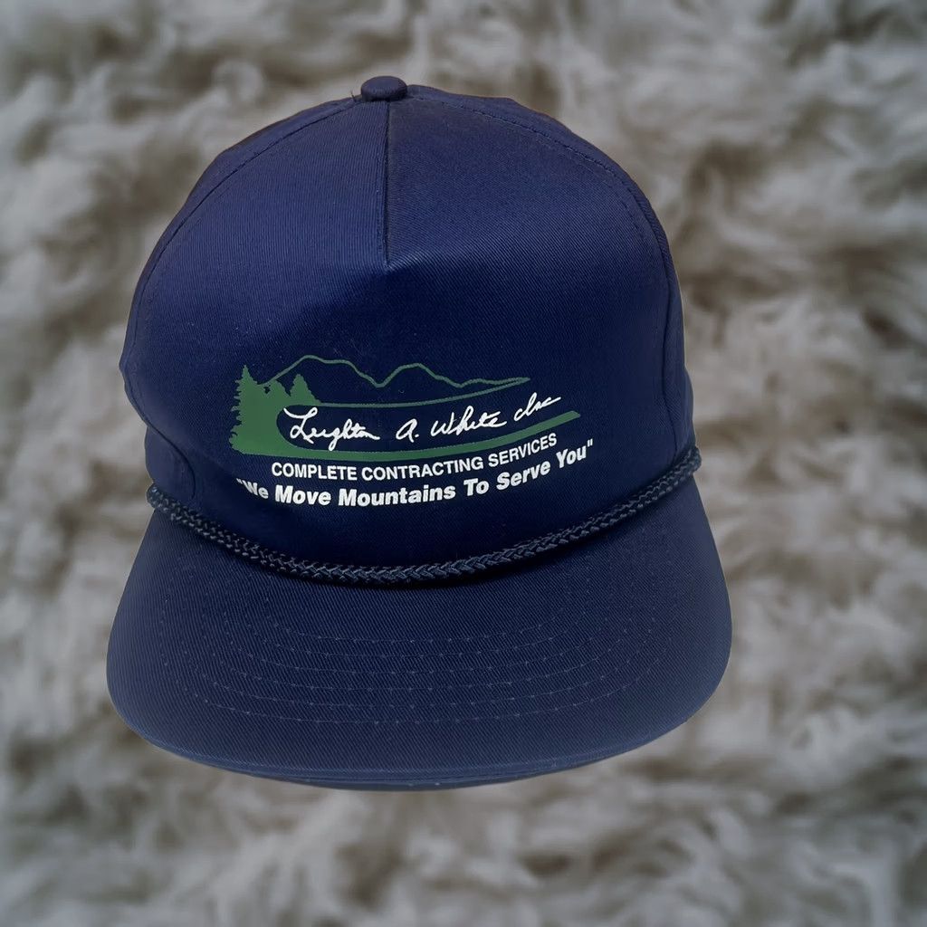 Roper VINTAGE Complete Contracting Services Adjustable Snapback Rope Trucker Hat Cap Men Black Blue Cotton Cap Hat Trucker Mens Adjustable Rope Cap Size ONE SIZE - 1 Thumbnail