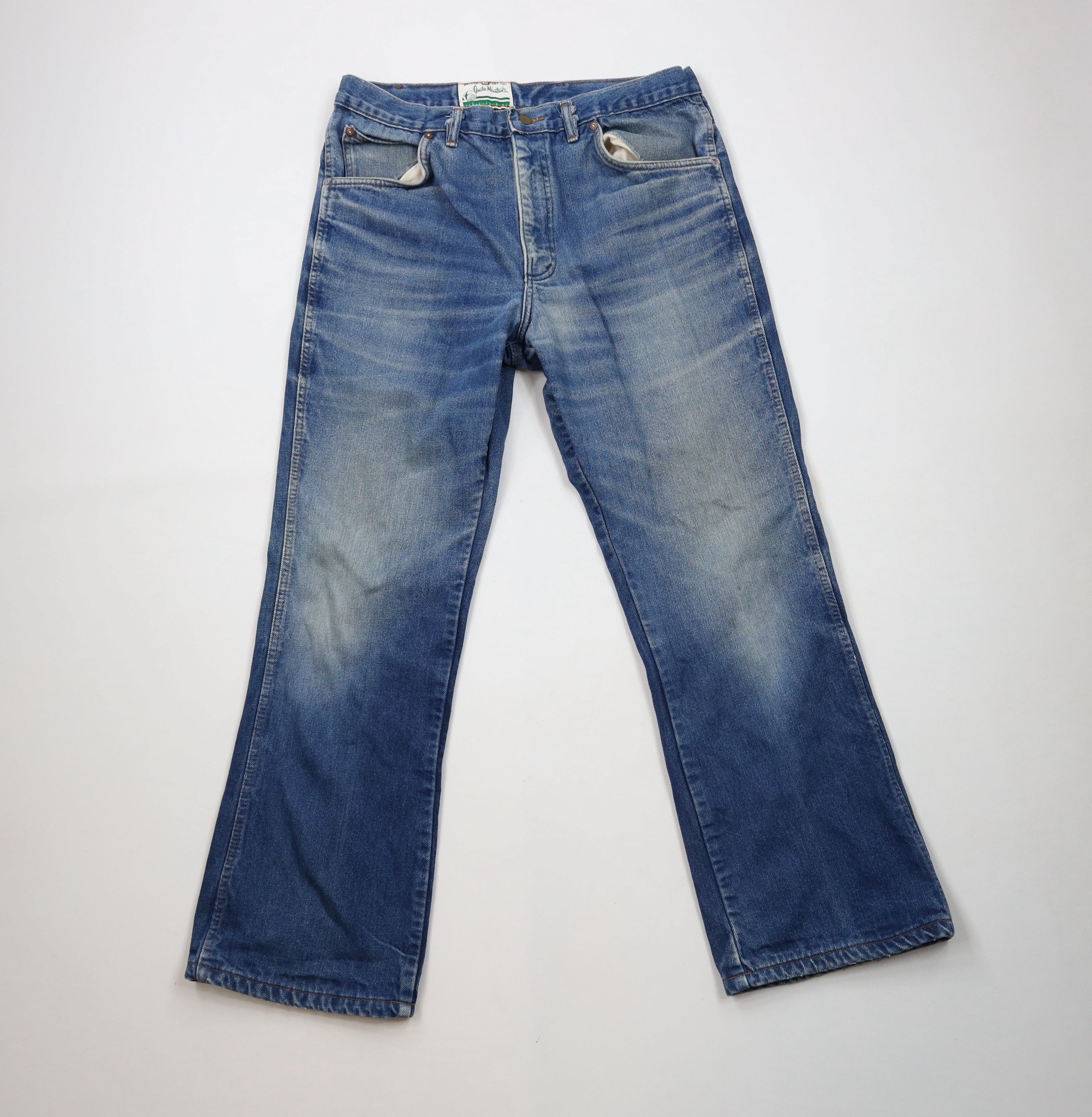Vintage Vintage 80s 90s Gander Mountain Cloth Lined Wide Leg Jeans Size US 34 / EU 50 - 2 Thumbnail