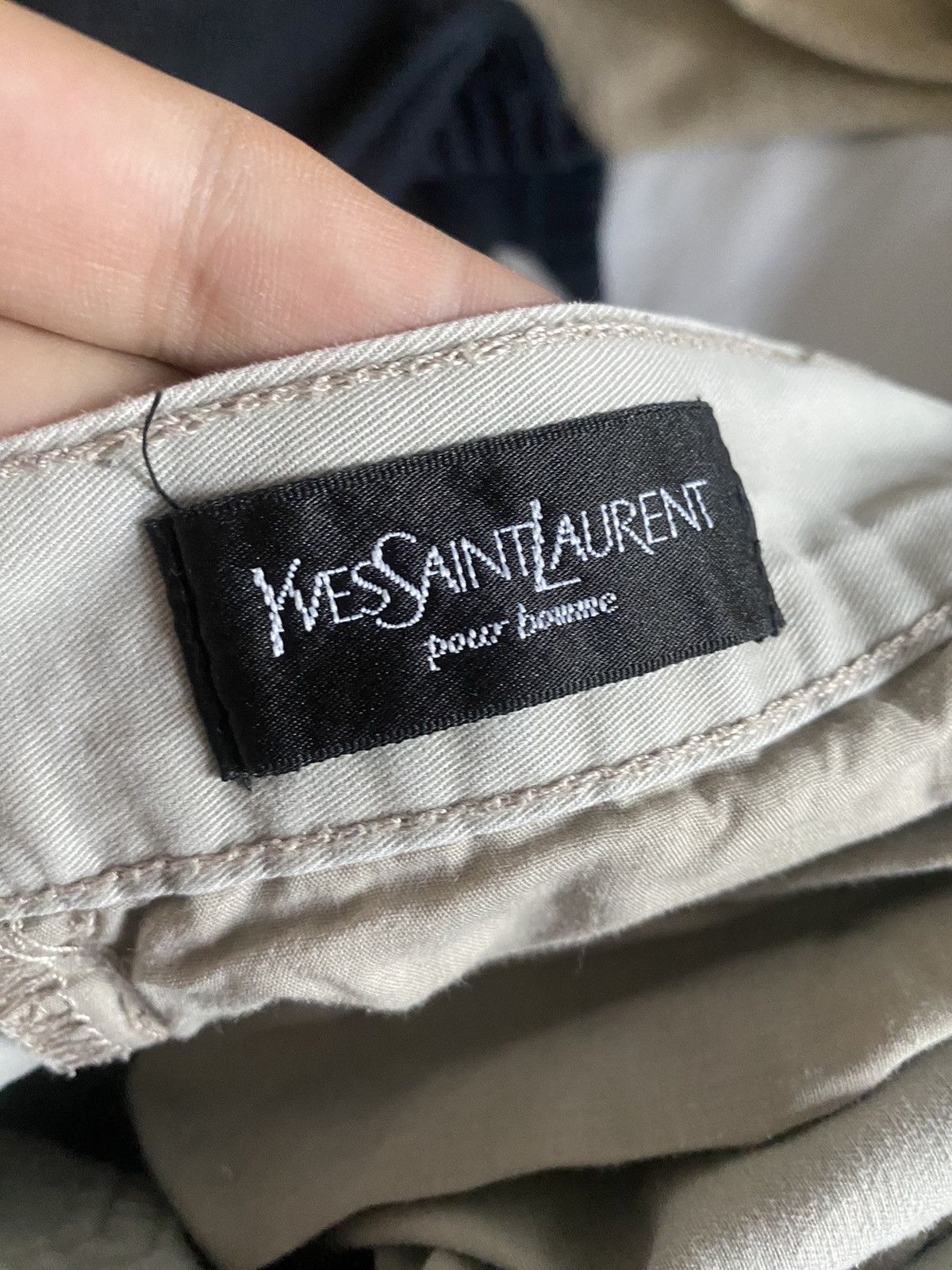 Yves Saint Laurent Beige YSL Shorts Jeans Cotton Denim Size US 31 - 4 Thumbnail