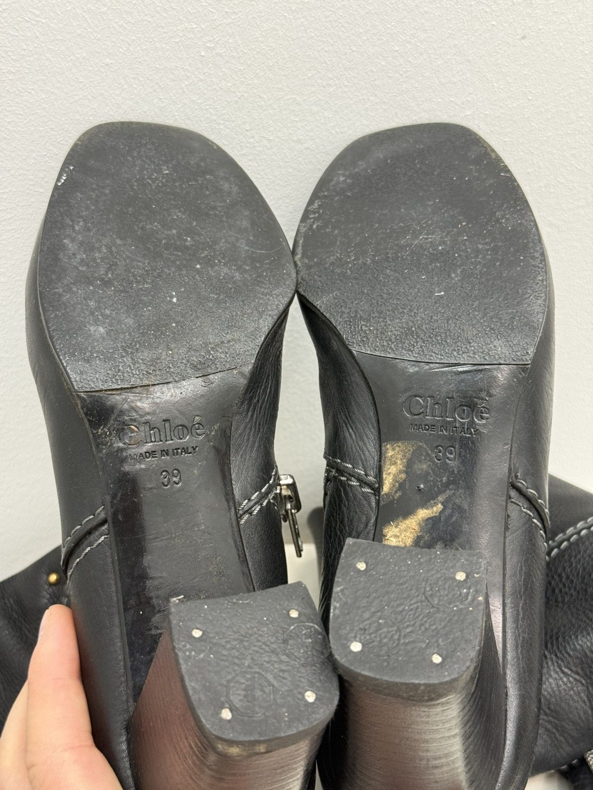 Chloe Chloe Black Leather Wrap Straps Buckle Heeled Boots Size US 9 / IT 39 - 8 Thumbnail