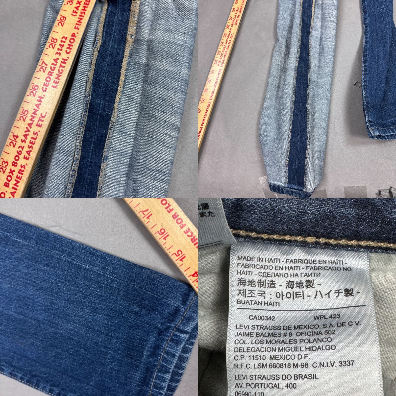 Levi's Levi's 501 Jeans Men 32x34 Blue Denim Pant Button Fly Leg Opening Altered Tapered Size US 32 / EU 48 - 8 Thumbnail