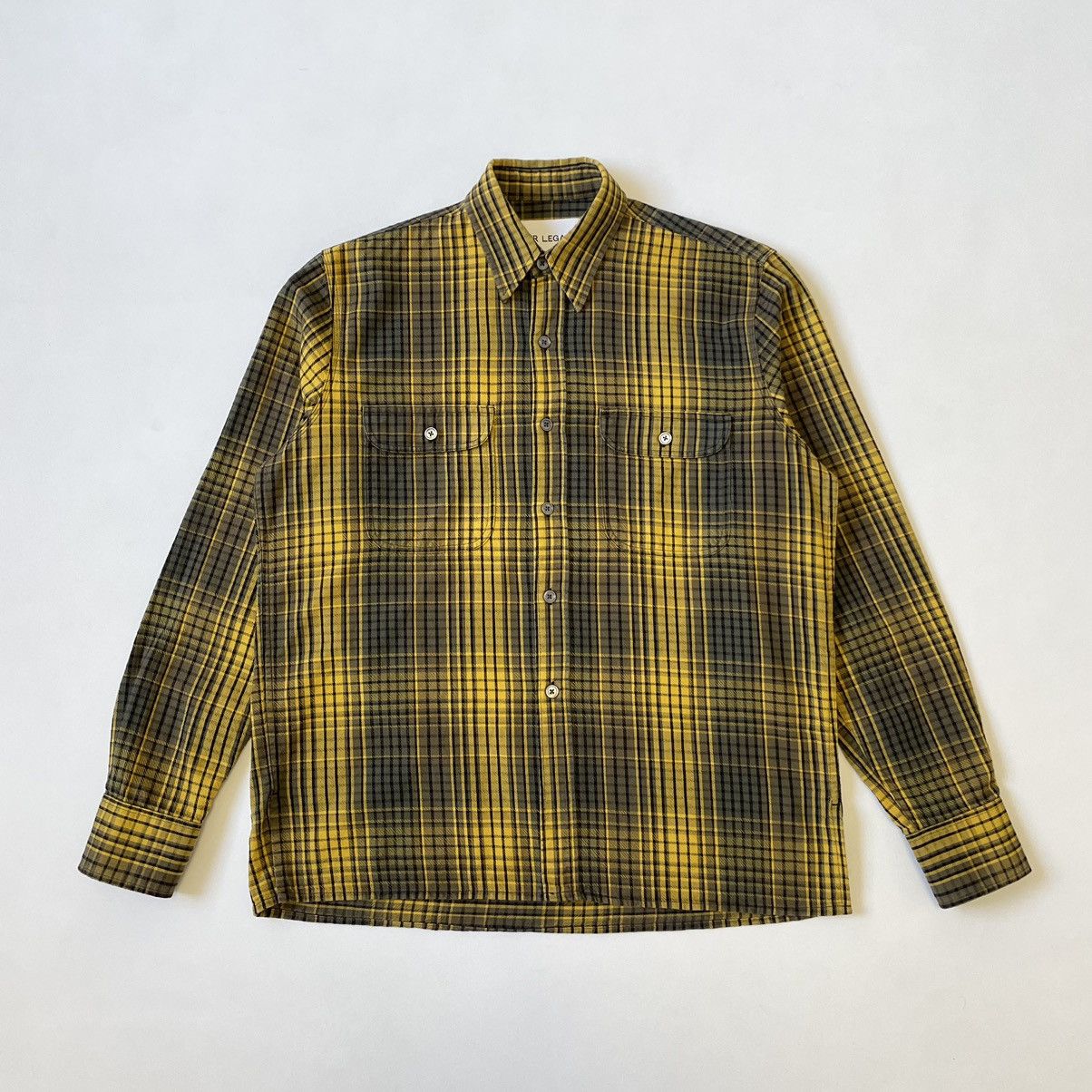 Our Legacy Yellow/Black Check Utility Boxy Shirt Size US L / EU 52-54 / 3 - 14 Thumbnail