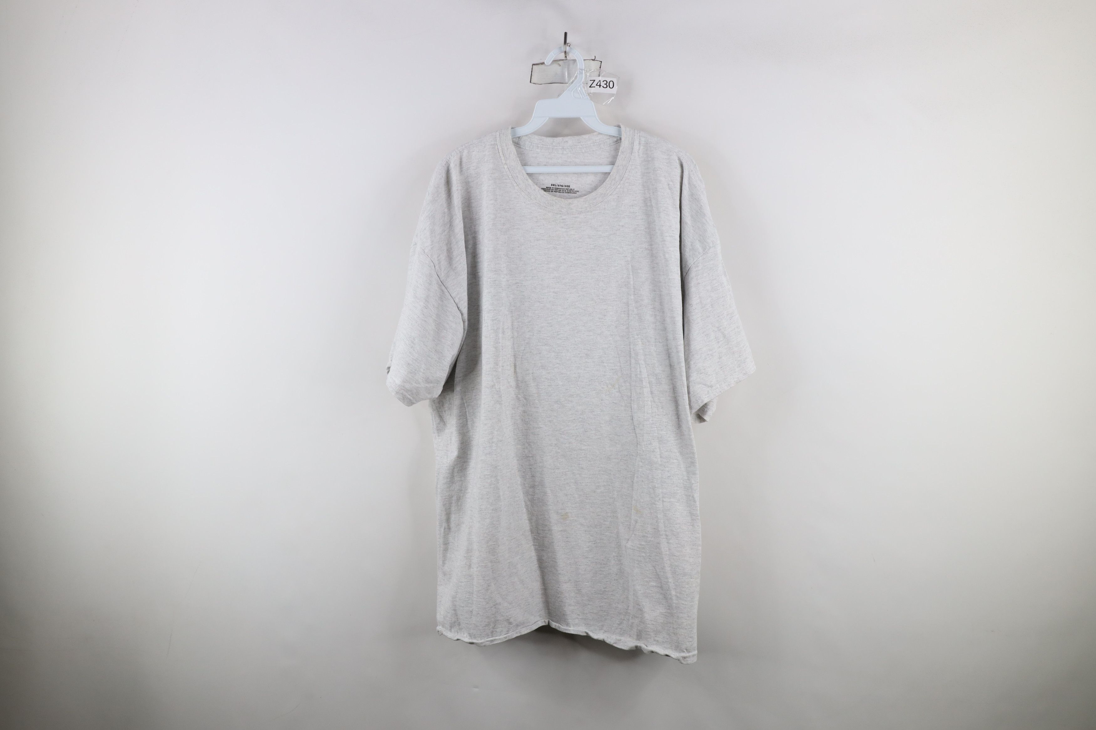 Vintage Y2K Streetwear Blank Short Sleeve T-Shirt Heather Gray Size US XXL / EU 58 / 5 - 1 Thumbnail