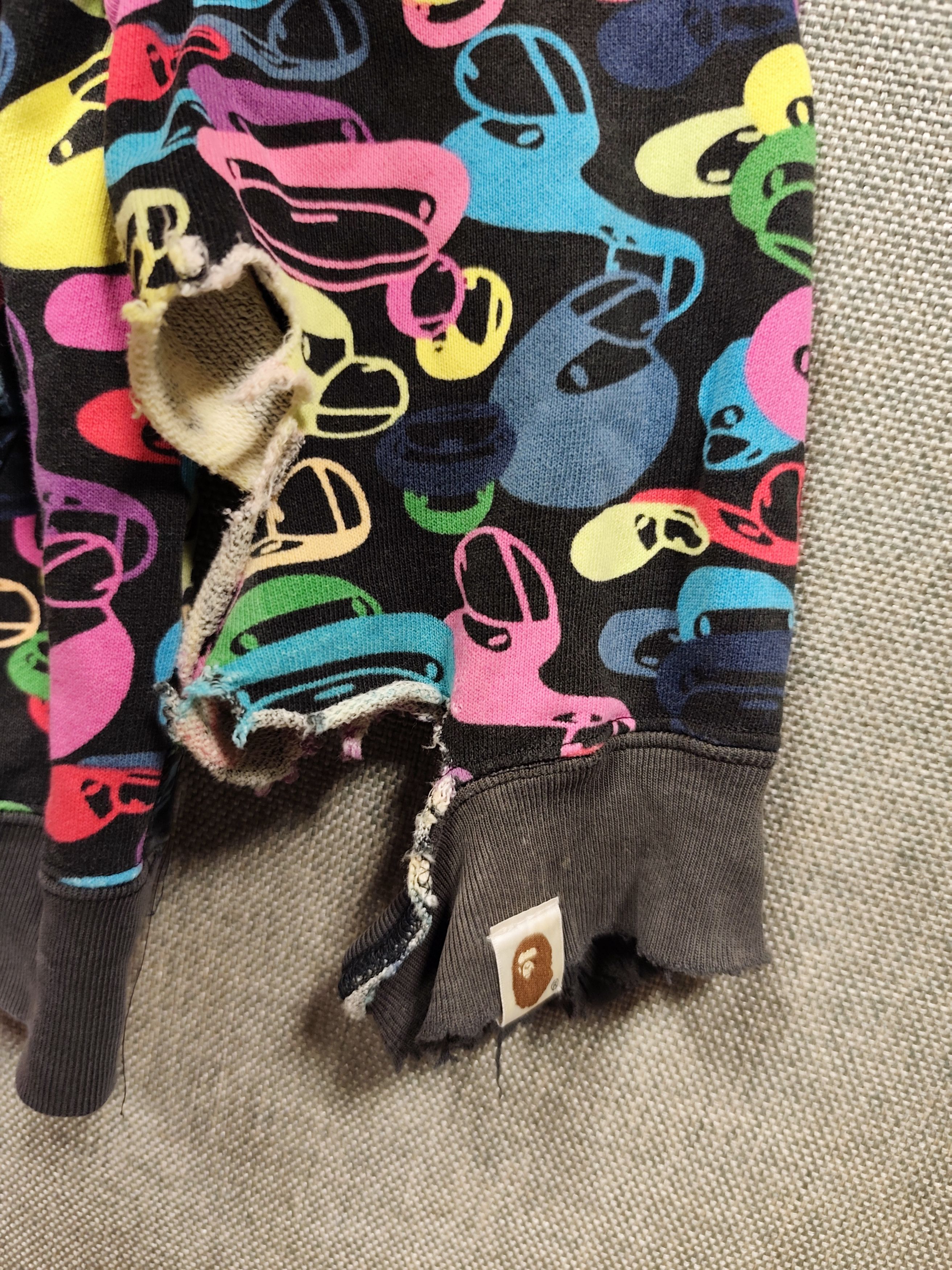 Bape × Vintage 2007 BAPE Baby Milo Multi Camo Full Zip Distressed Size US M / EU 48-50 / 2 - 5 Thumbnail