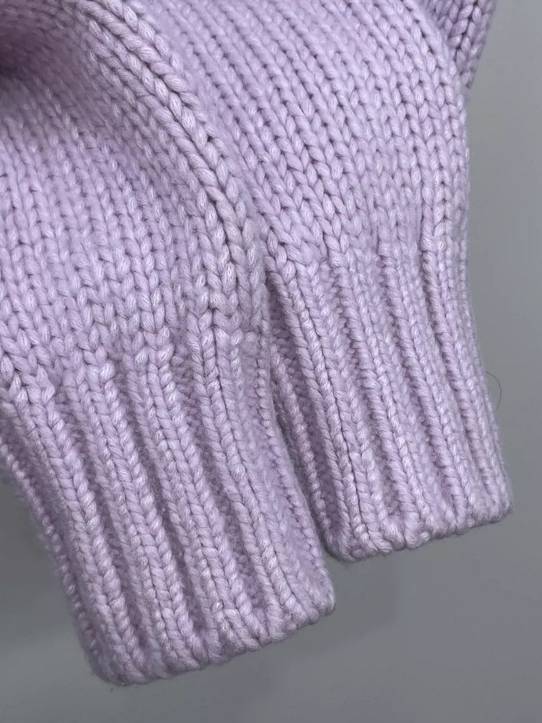 Chanel Chanel Pink and purple cashmere knitted jacquard sweater Size XXS / US 00 / IT 34 - 4 Thumbnail