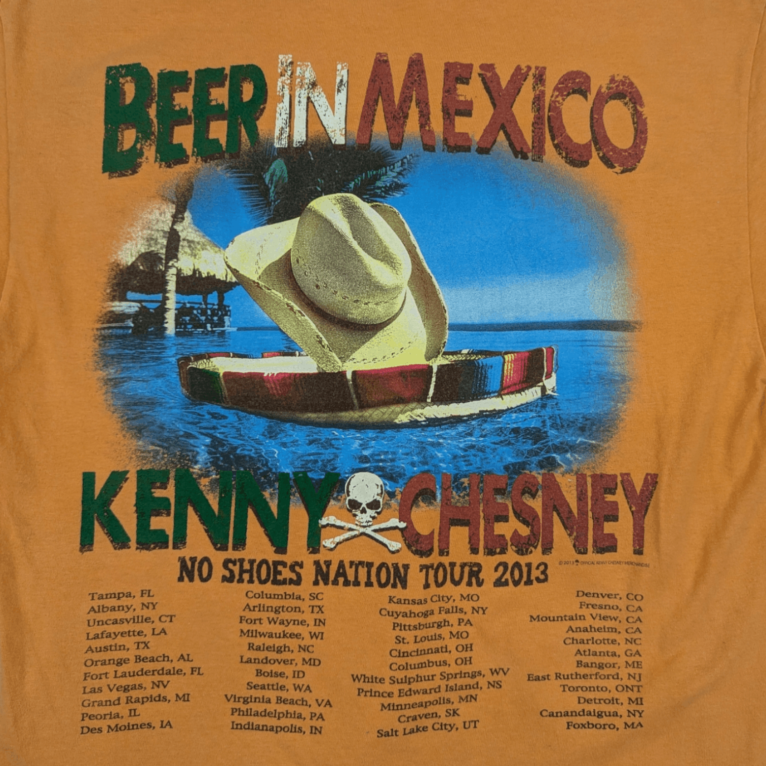 Band Tees KENNY CHESNEY 2013 Tour Beer In Mexico No Shoes Tour Tee Size US M / EU 48-50 / 2 - 8 Thumbnail