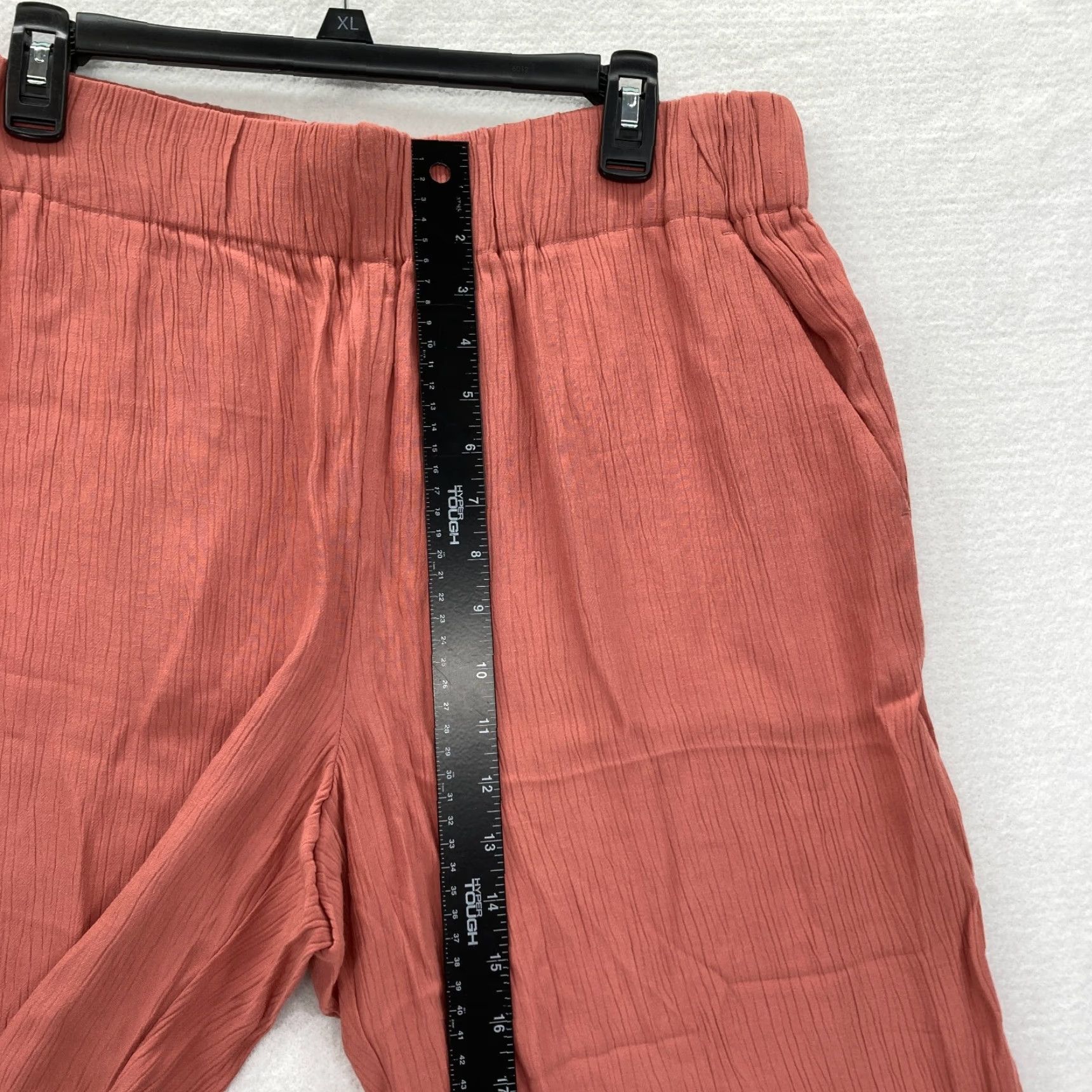 Loft LOFT Outlet Pants Women's Large Pull On High Rise Straight Red Stretch Fabric Size 36" / US 14 / IT 50 - 7 Thumbnail