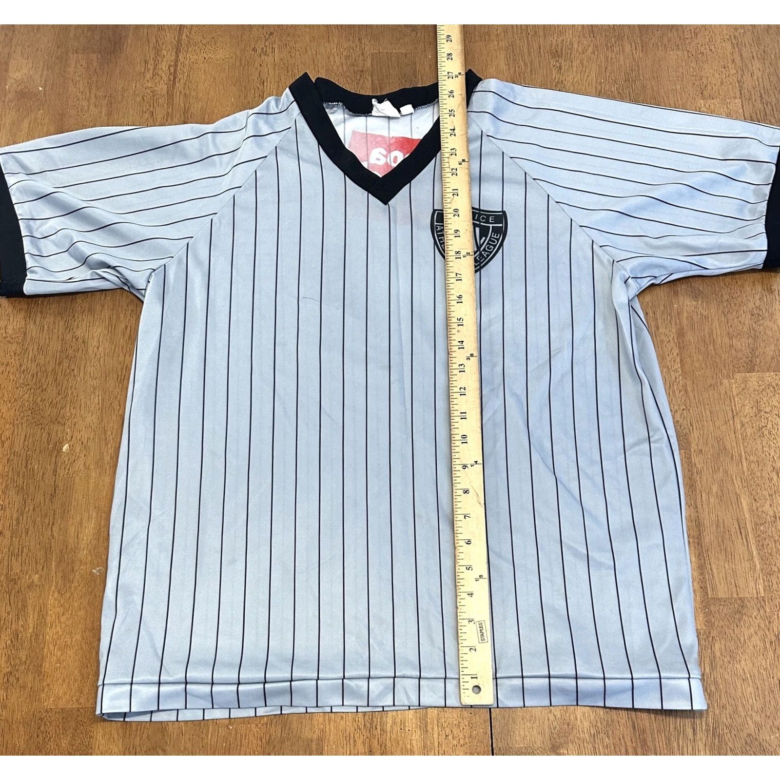 Vintage VINTAGE Police Athletic League Soccer Jersey Large 90s Gray Made In USA Mens Size US L / EU 52-54 / 3 - 6 Thumbnail