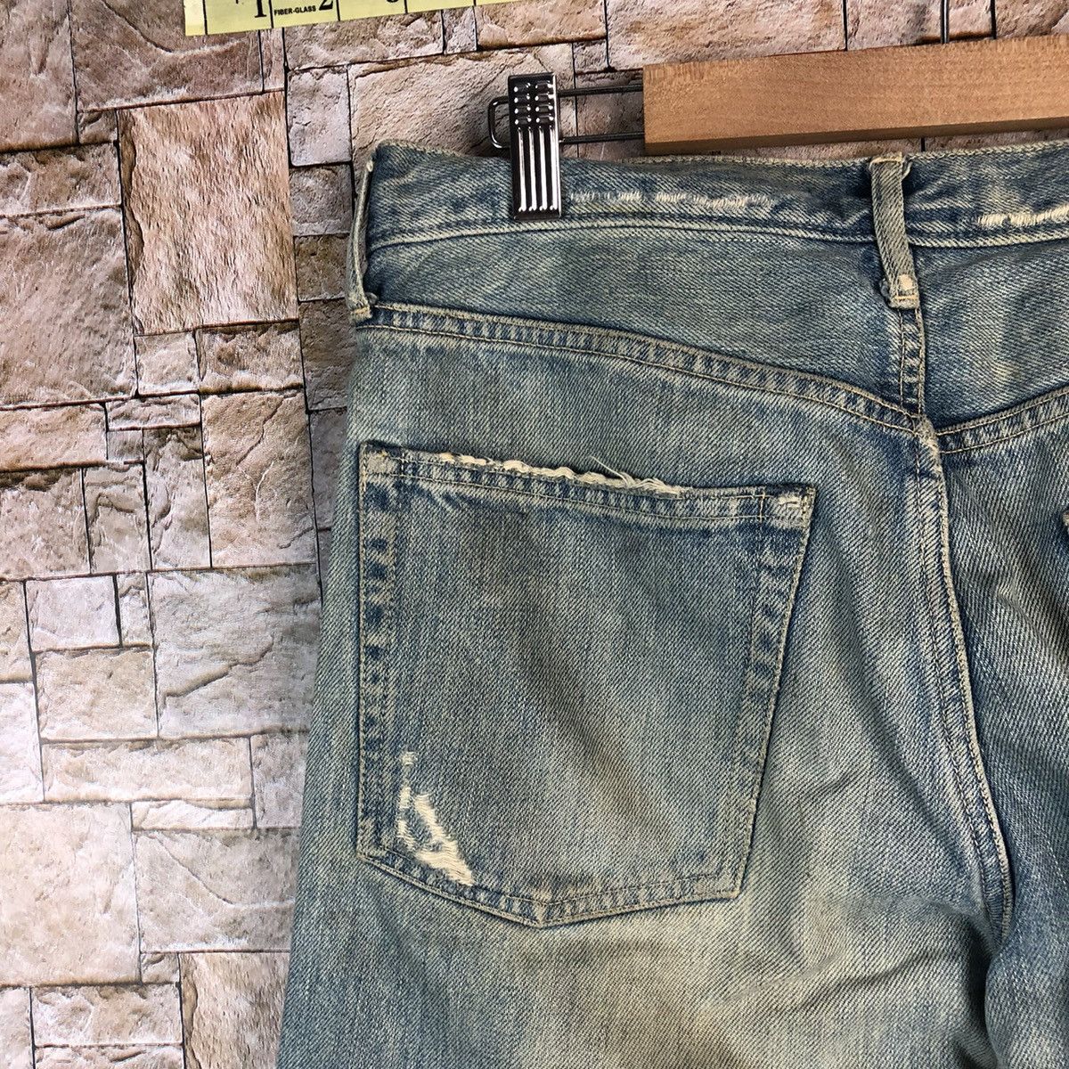 Japanese Brand Japan vintage Blue ripped Distressed Denim Pants #A949 Size US 31 - 20 Thumbnail