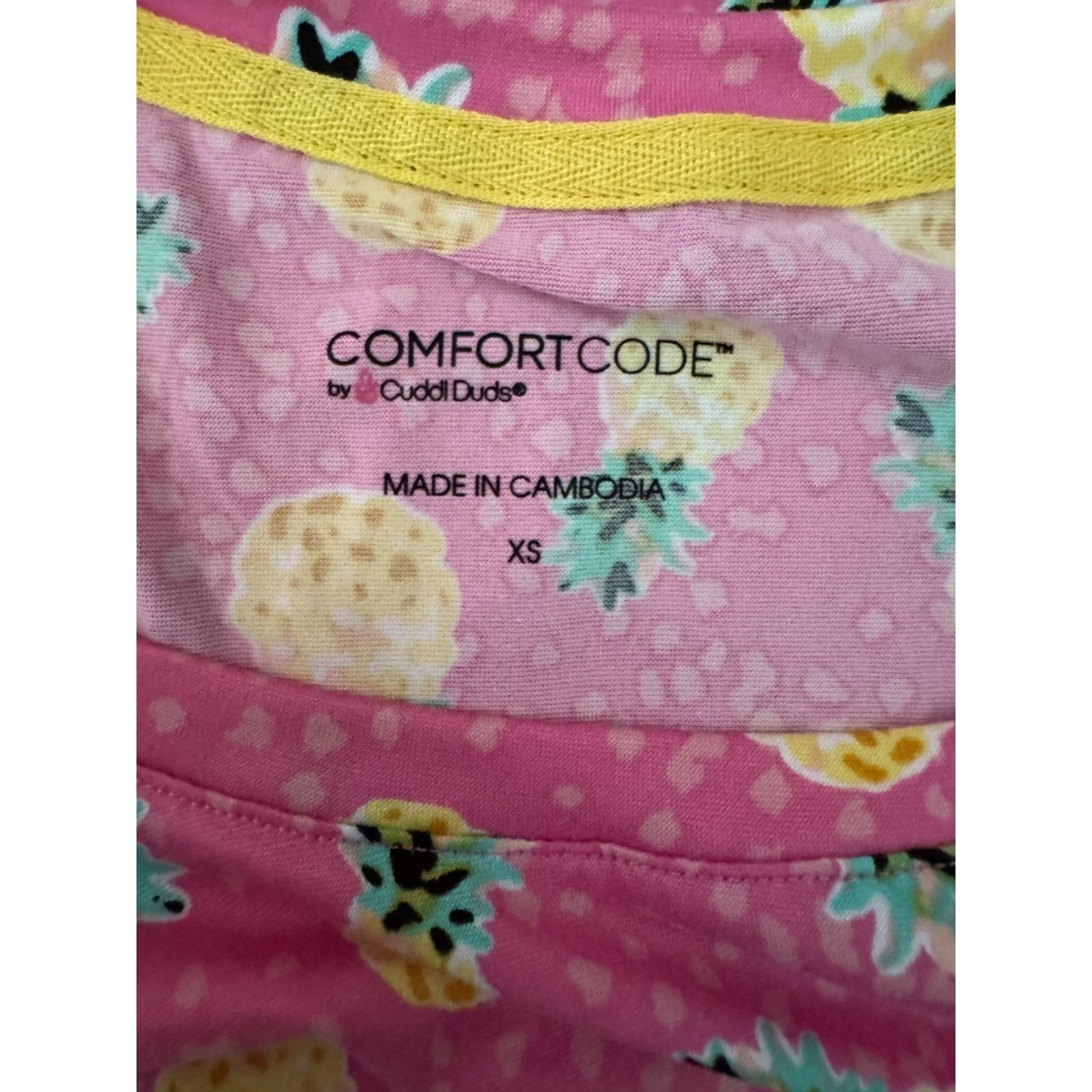 Other Cuddl Duds Comfort Code Pineapple Pajama Set XS Pink Capri Size ONE SIZE - 14 Thumbnail