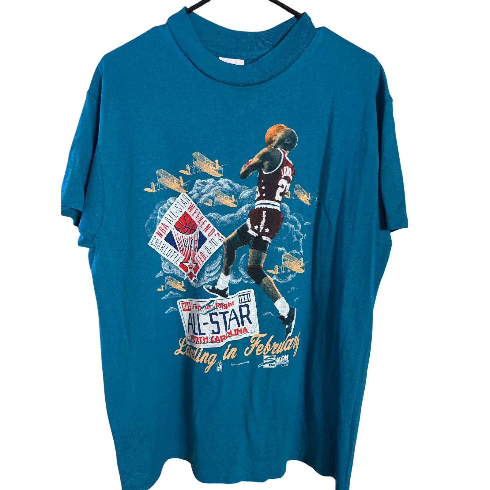 Salem Sportswear Vintage 1991 NBA All-Star Game Michael Jordan Tee Size US XL / EU 56 / 4 - 1 Thumbnail