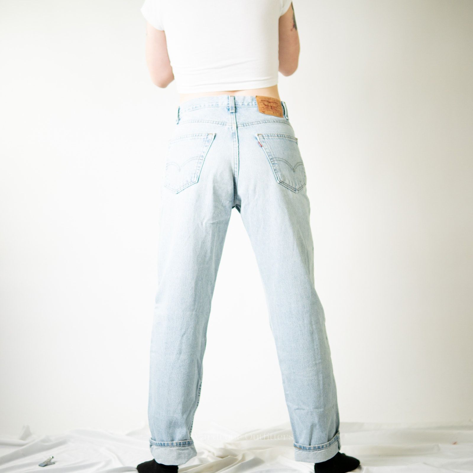 Levi's True Vintage 90s Levi 550s Distressed Stonewash Denim Jeans Size 32" / US 10 / IT 46 - 8 Thumbnail
