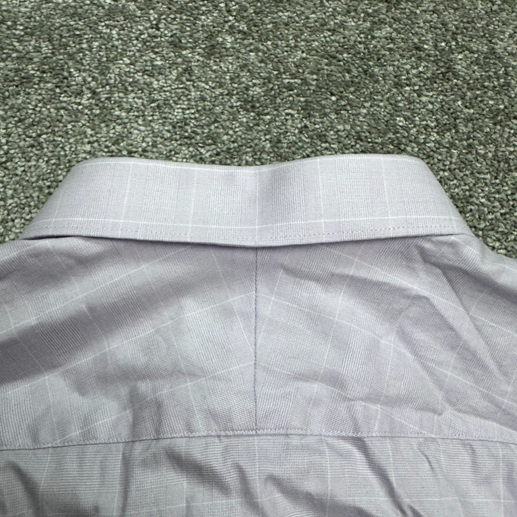 Charles Tyrwhitt Charles Tyrwhitt Dress Shirt Men 17/35 Purple Grid Check Cotton Classic Fit Shirt Long Sleeve Barrell Cuff Workplace Formal Size 46R - 5 Thumbnail