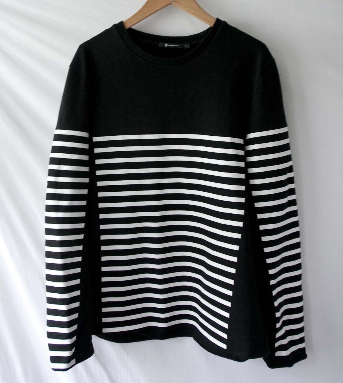 Alexander Wang × T by Alexander Wang T Alexander Wang Black / White Stripe Sweatshirt Size M Size US M / EU 48-50 / 2 - 2 Thumbnail
