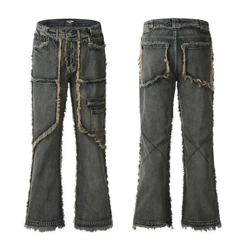 Japanese Brand Vintage Raw Jeans Trousers y2k holes pockets streetwear Size US 32 / EU 48 - 4 Thumbnail