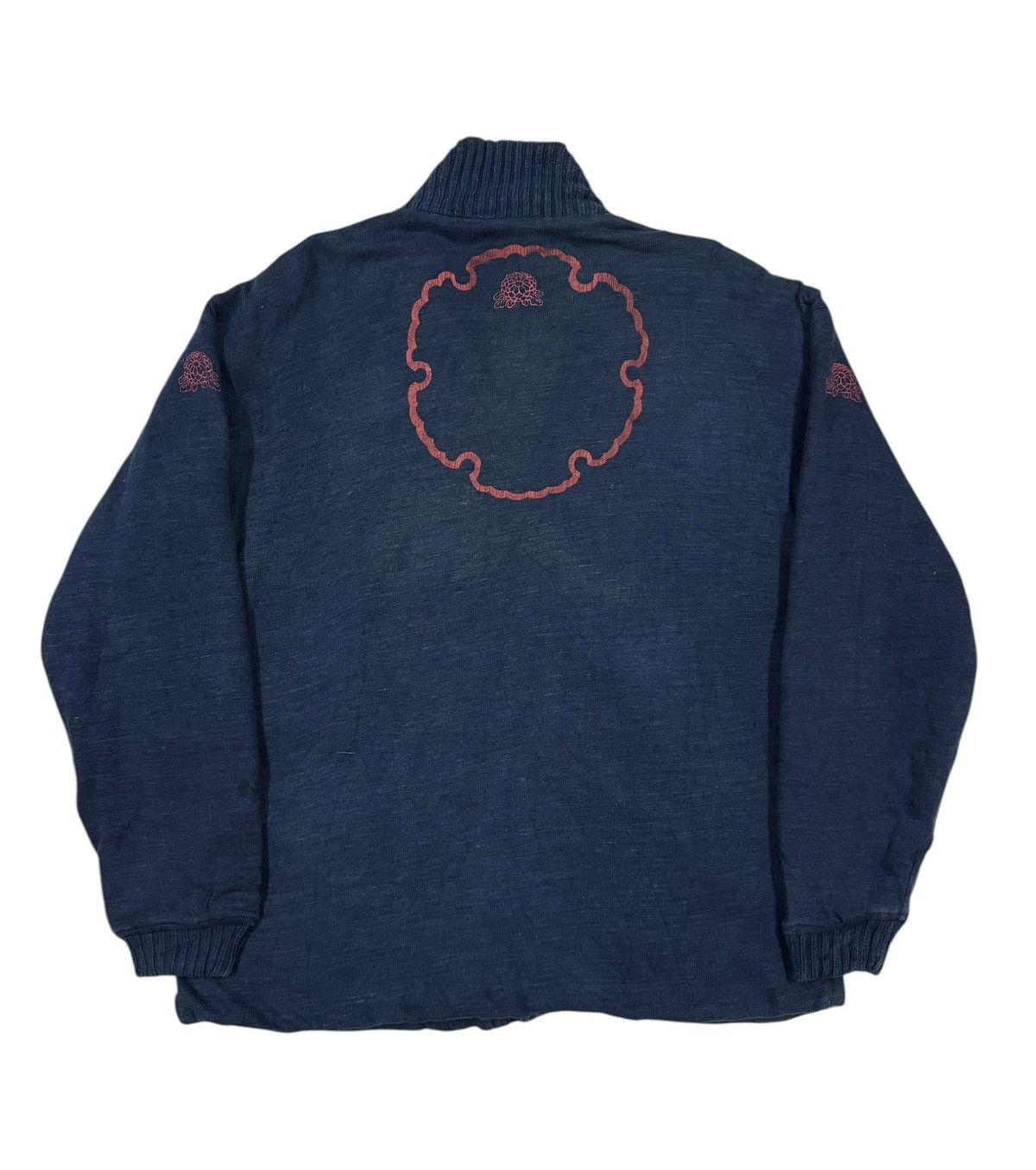 45rpm × Japanese Brand × Vintage Vtg🔥Chikiriya Artist Tatoo Design Artwork Indigo Sweater Size US M / EU 48-50 / 2 - 2 Thumbnail