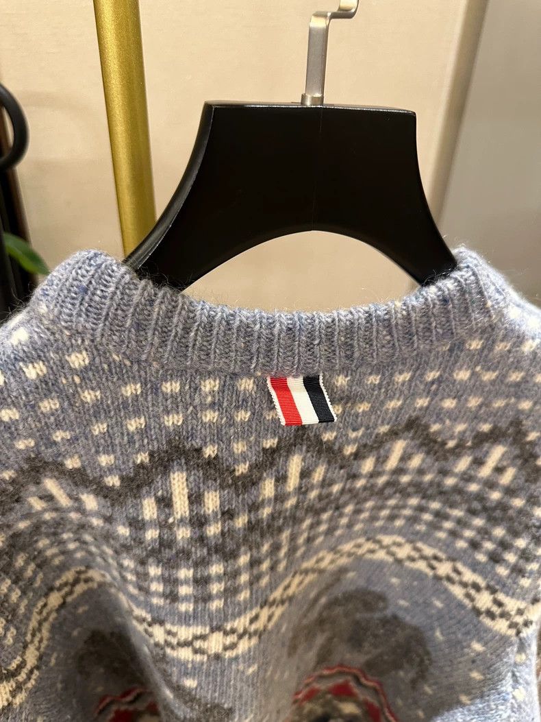Thom Browne Thom Browne Elephant pattern diamond haze blue pullover s Size XS / US 0-2 / IT 36-38 - 7 Thumbnail
