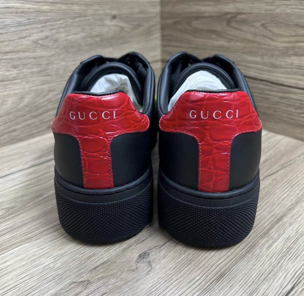 Gucci Gucci ACE Black and Red Platform Sneakers J41 Size US 9 / IT 39 - 4 Thumbnail