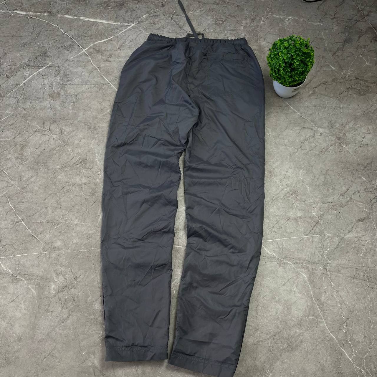 Nike Vintage 90's/Y2K Navy Track Pants Nylon Drill,Size S Size US 33 - 3 Thumbnail