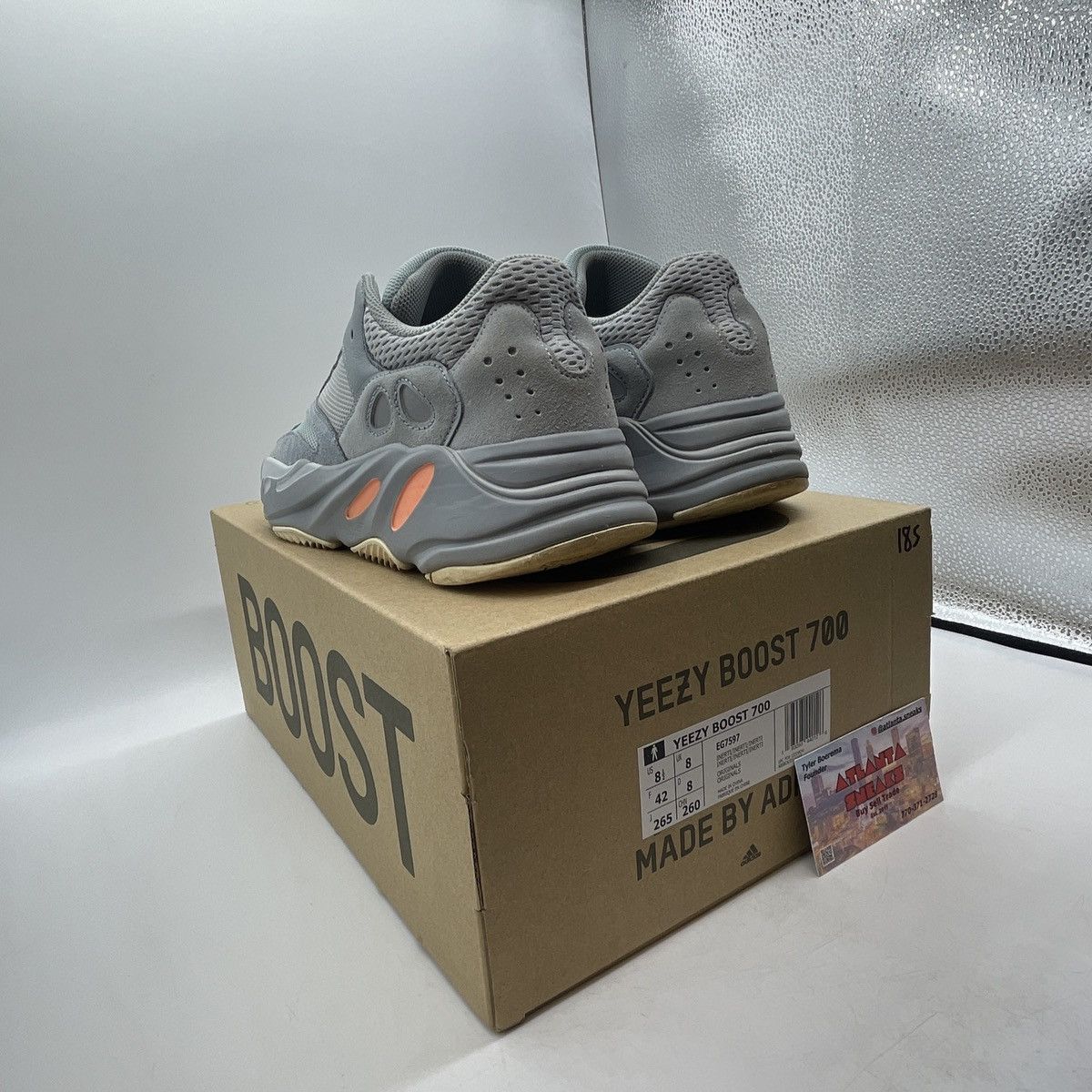 Adidas Yeezy boost 700 inertia Size US 8.5 / EU 41-42 - 4 Thumbnail